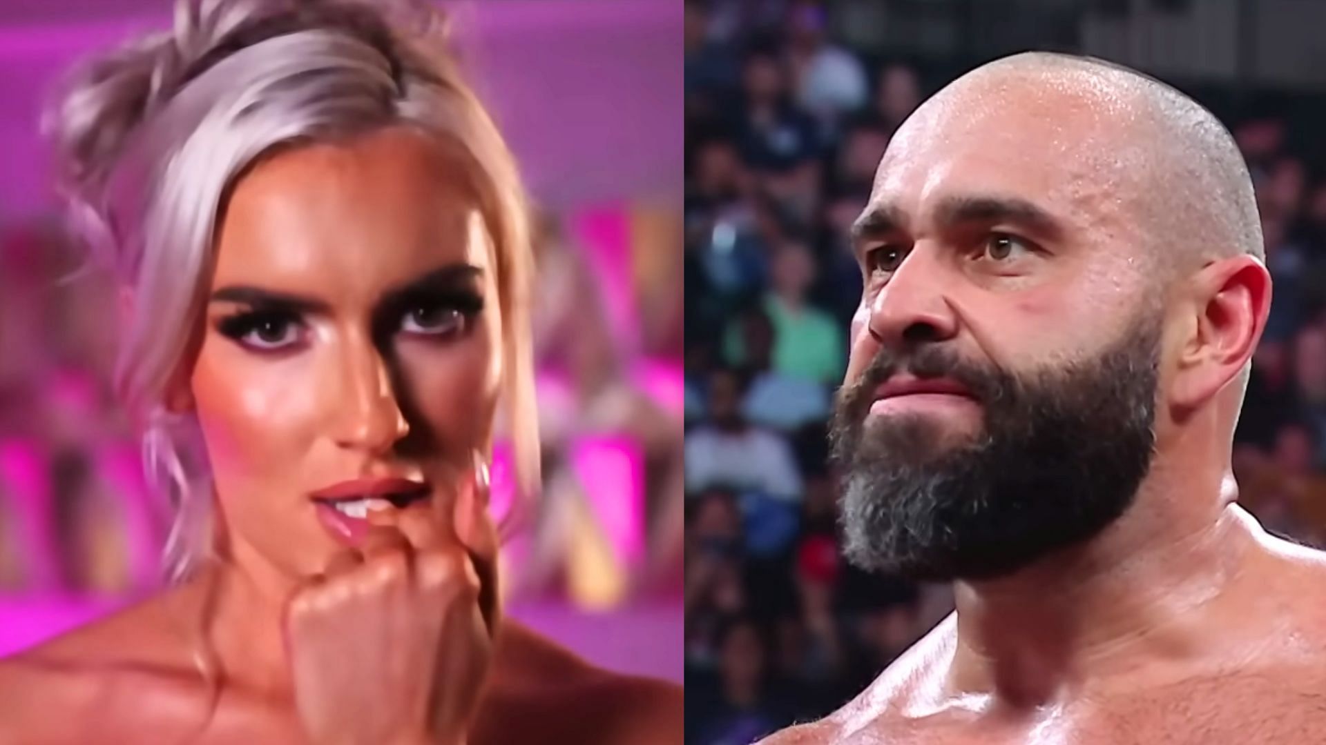 Mariah May (left) and Rusev (right) (Images via WWE YouTube) 