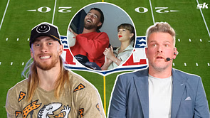 "He is definitely 10 feet tall": George Kittle and Pat McAfee get their jokes off over Travis Kelce's height difference with Taylor Swift
