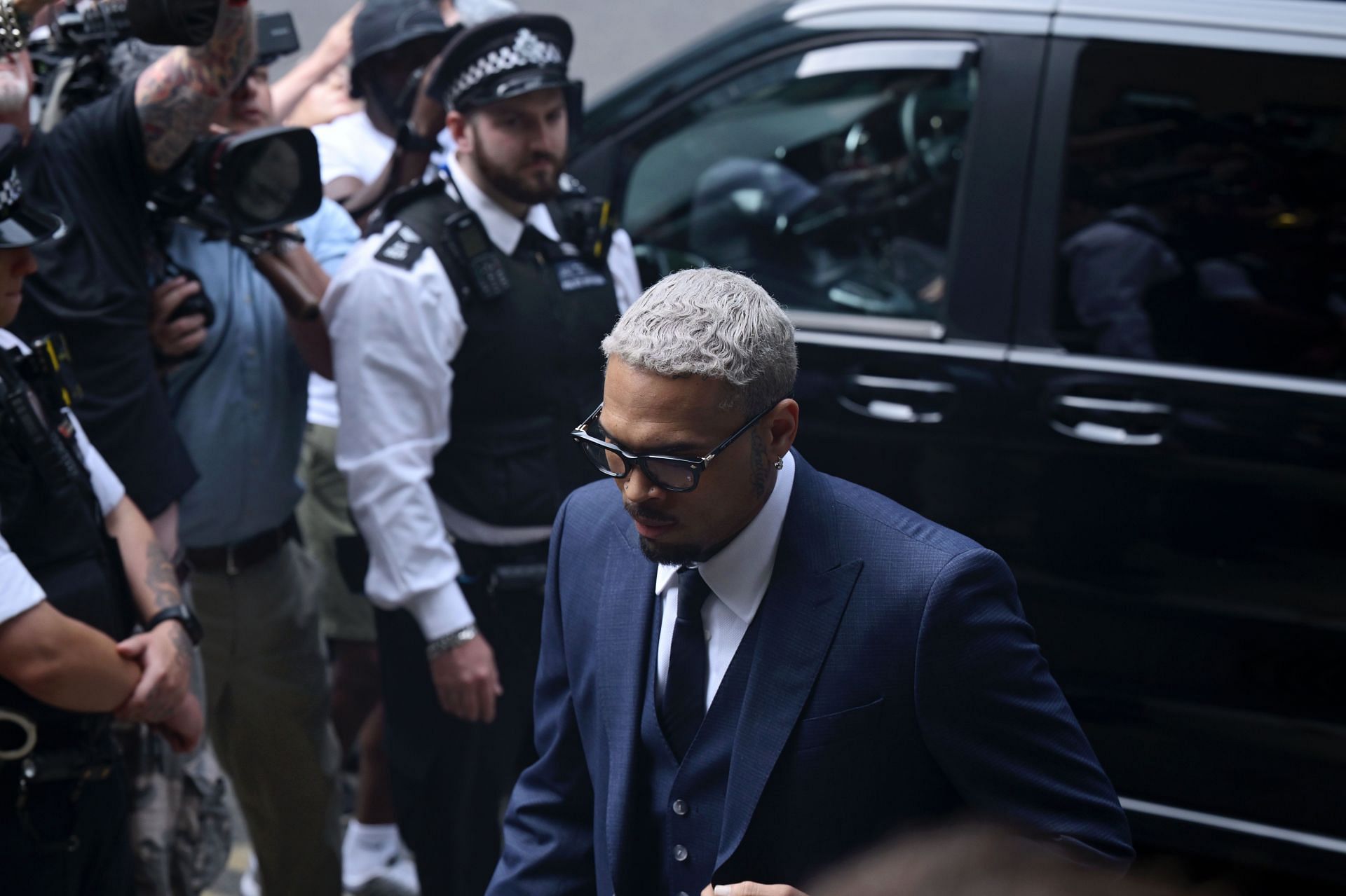 Chris Brown appears in court accused of serious physical harm with intent - Source: Getty