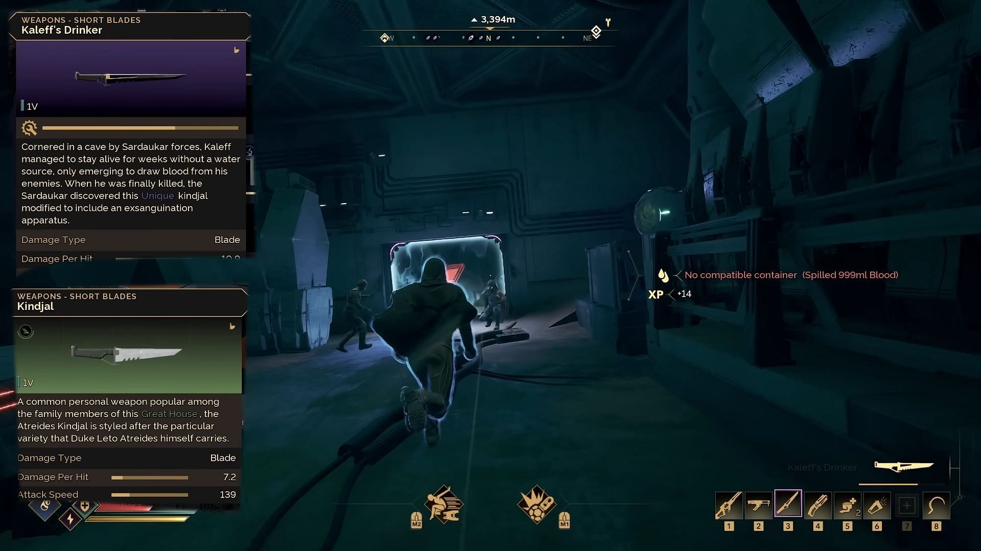 Turn blood to water using the Kaleff&#039;s Drinker in Dune Awakening (Image via Funcom || YouTube/@SiNKiLLeR)