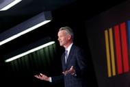 Commissioner Steve Phelps speaks at Daytona International Speedway on February 15, 2024. Source: Getty