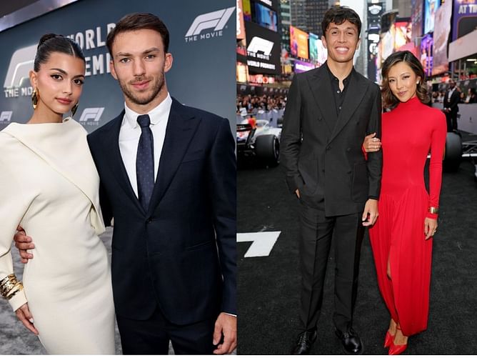 5 best red carpet couple looks at the 2025 F1 movie premiere feat. Alex Albon and Lily Muni He