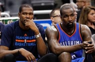 Kendrick Perkins compared Kevin Durant's Thunder team to Shai Gilgeous-Alexander's NBA Finals roster. (Photo: IMAGN)