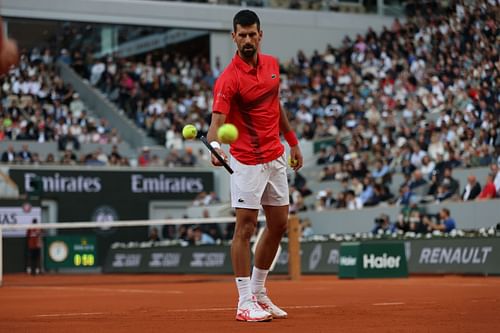 Novak Djokovic at the French Open 2025. (Photo: Getty)