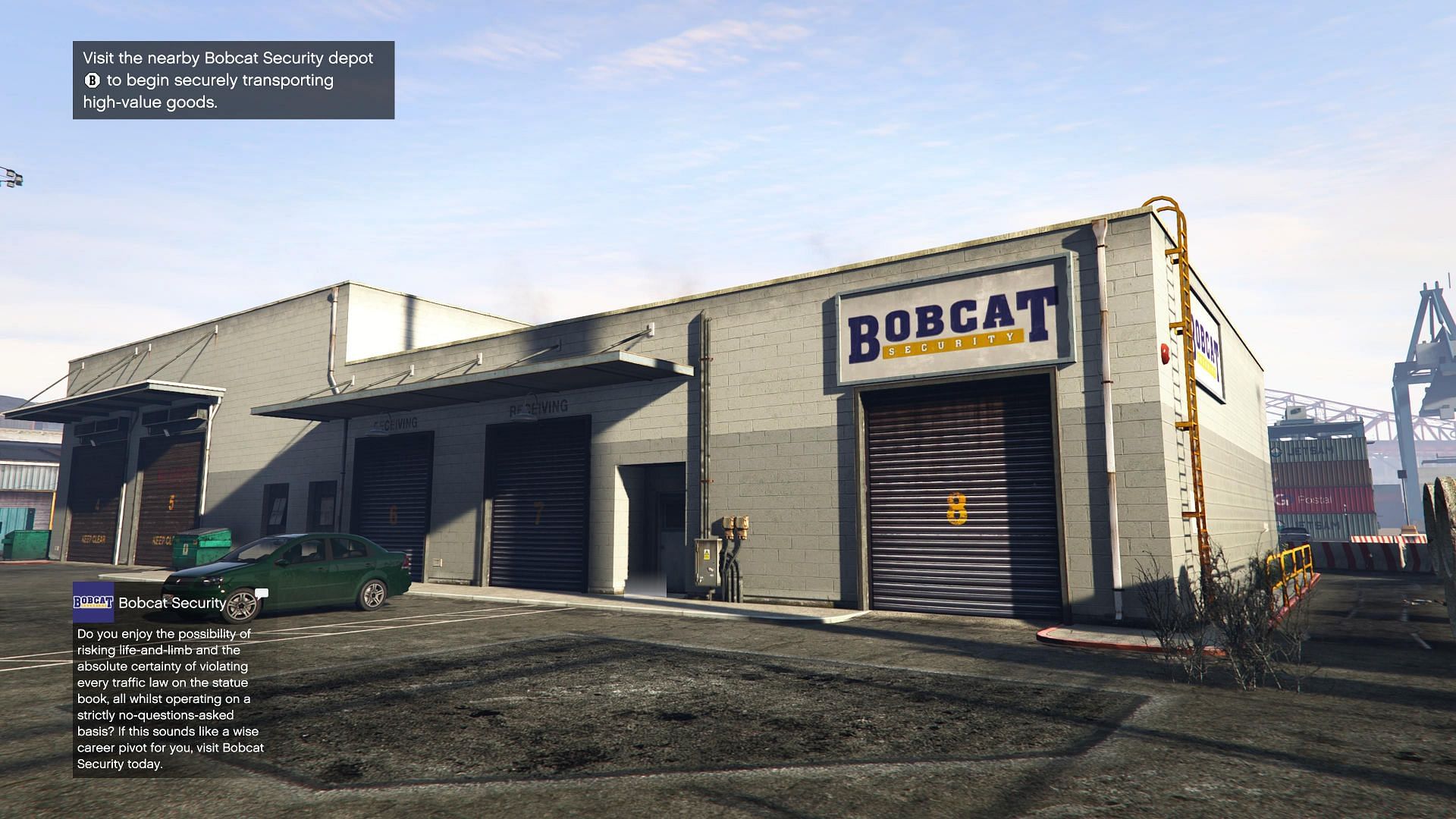 Bobcat Security building in Terminal, Los Santos (Image via Rockstar Games)
