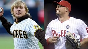 Phillies legend Shane Victorino reacts to Paddy Pimblett, his wife, and their twins repping the Padres against the Royals