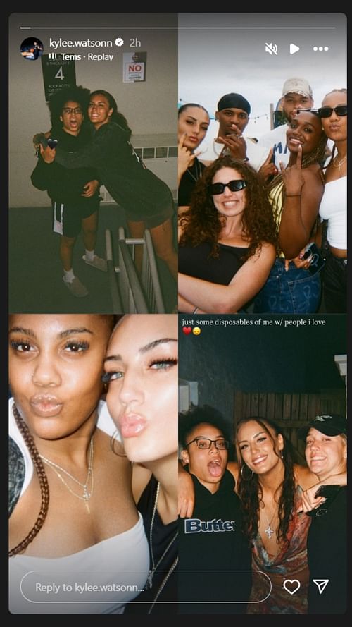 Kylee Watson's Instagram story (@kylee.watsonn/IG)