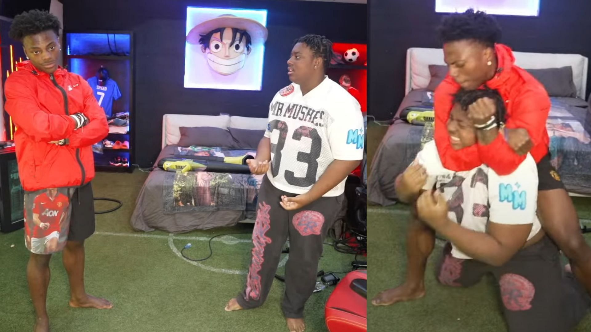 IShowSpeed punishes his brother Jamal (Images via IShowSpeed/YouTube)