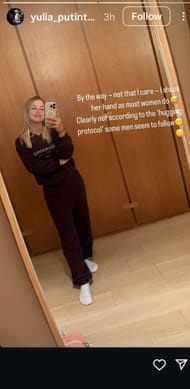 Yulia Putintseva IG Story | Source: Yulia Putintseva Instagram/@yulia_putintseva