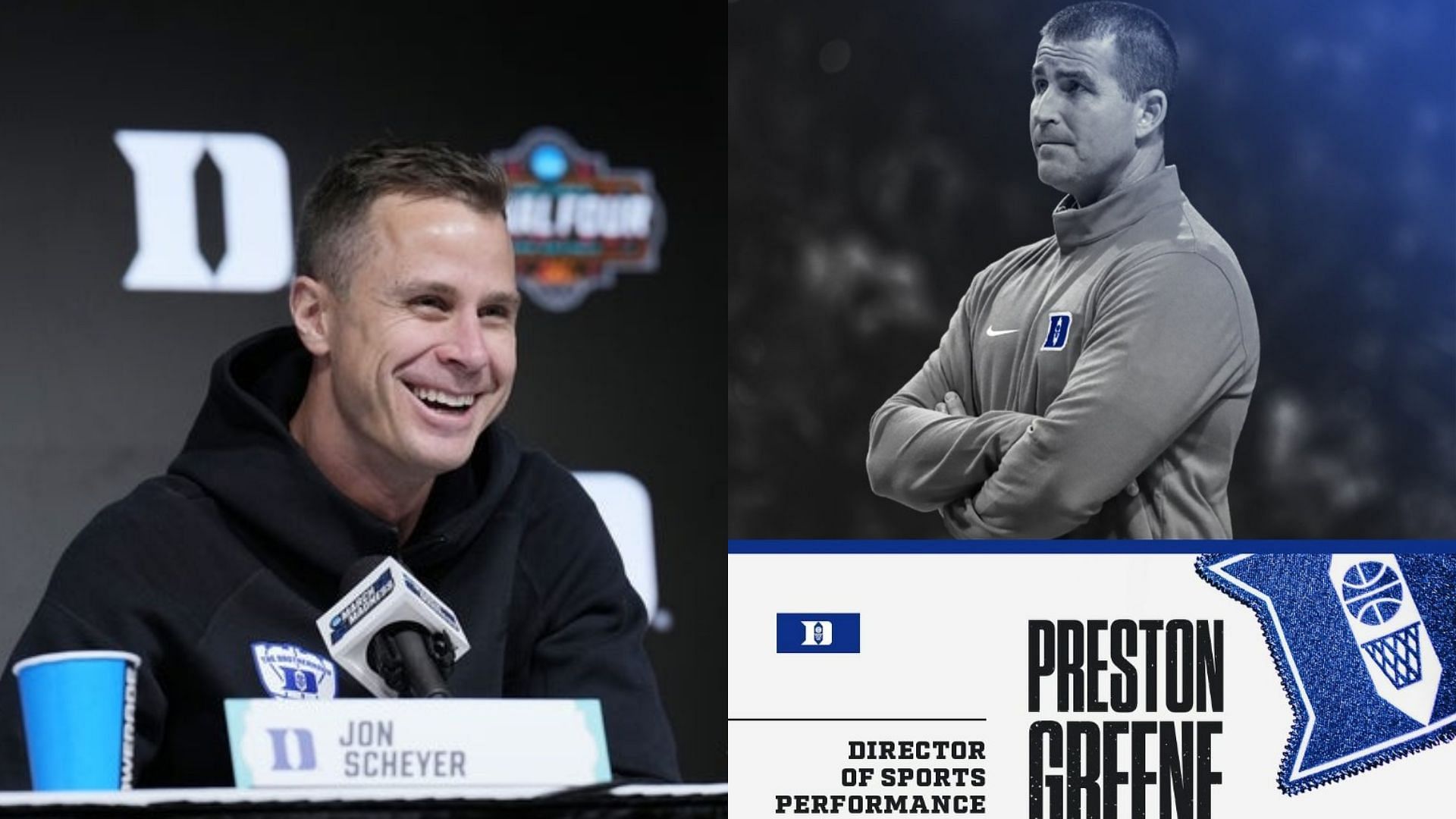 Coach Jon Scheyer and Duke