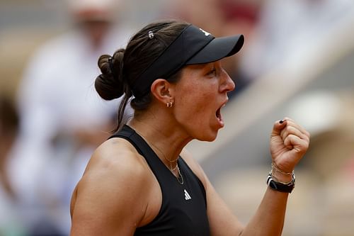 Pegula in action at the 2025 French Open - Day Seven - Source: Getty