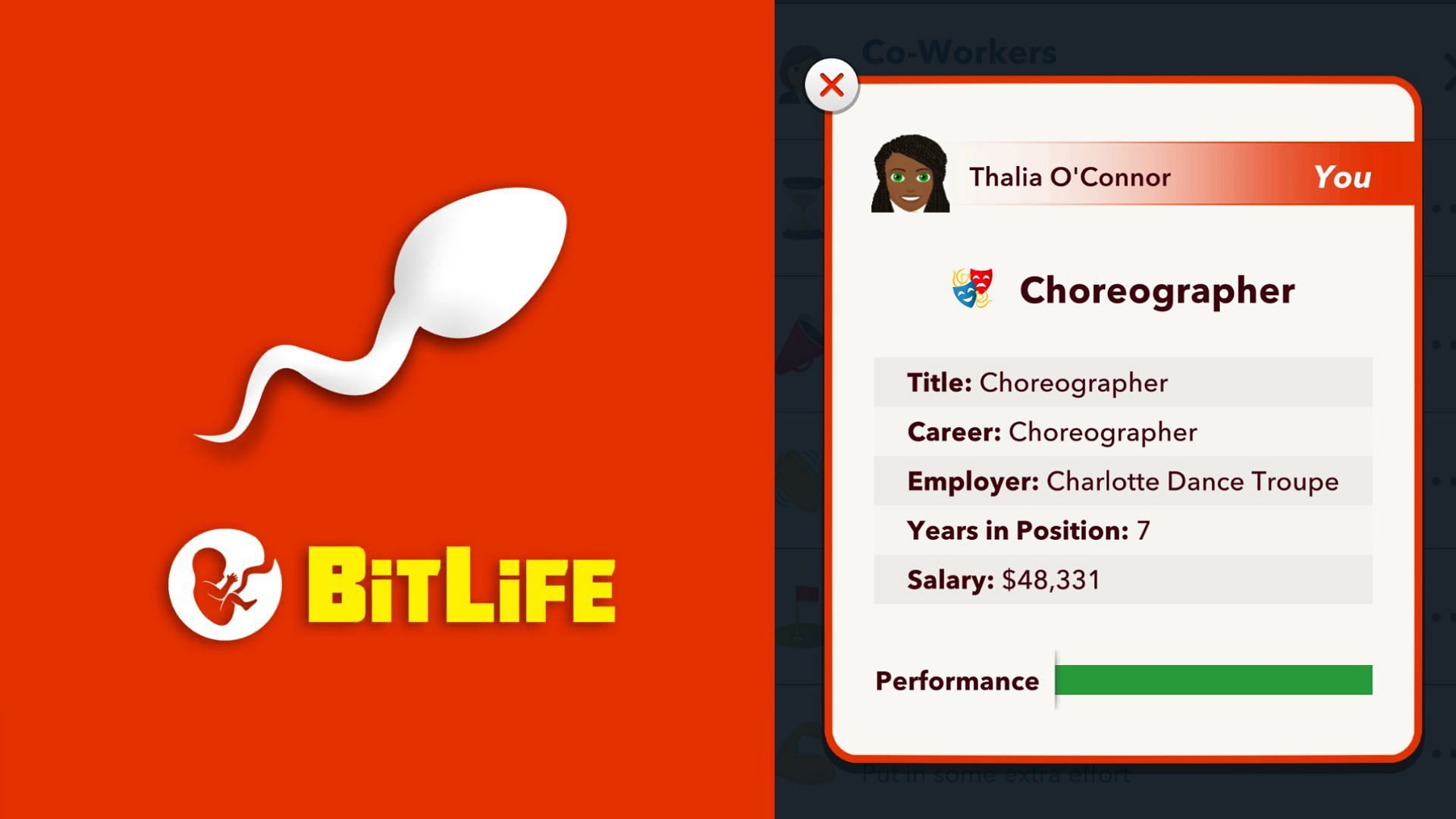 How to become a choreographer in BitLife