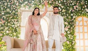 Rinku Singh's fiancée plays cricket while inaugurating stadium in Shivpur [Watch]