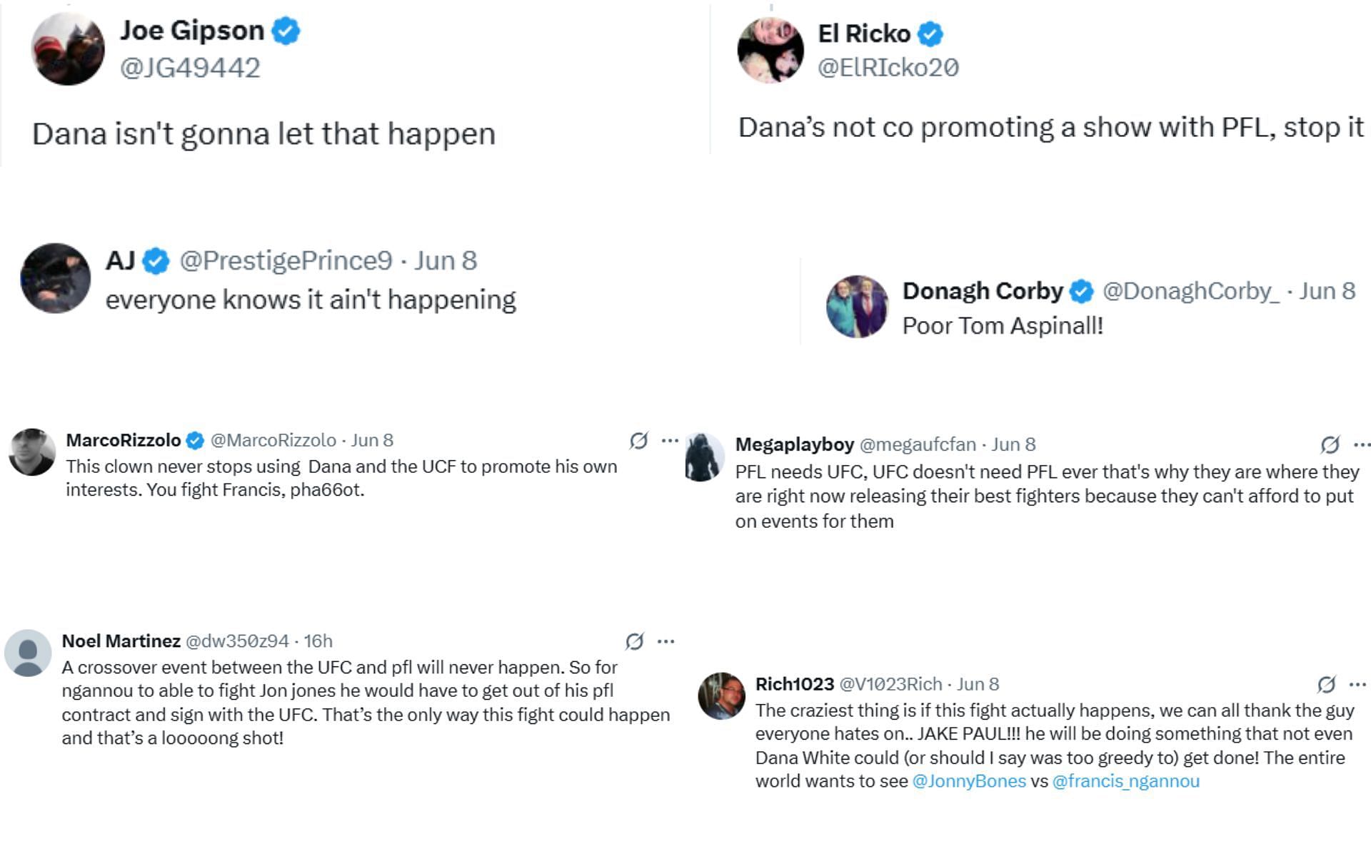 Fan reactions [Screenshots courtesy: @jakepaul on X]