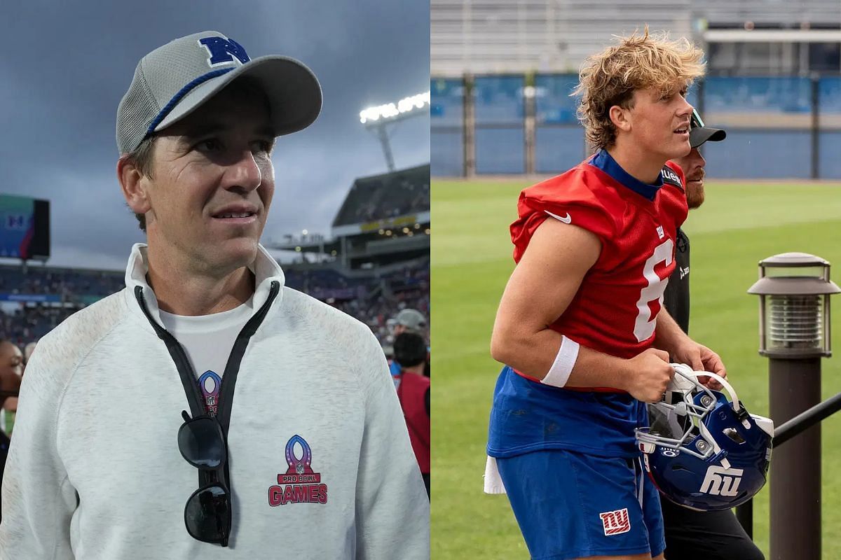 "You got to figure out" - Eli Manning makes feelings known on spoon-feeding Jaxson Dart despite long history with Giants rookie
