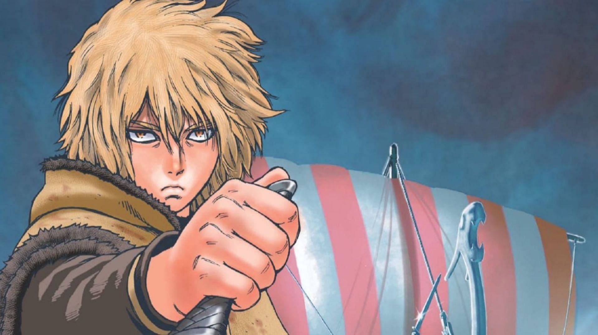 Thorfinn, as seen in the cover of volume 1 (Image via Kodansha)