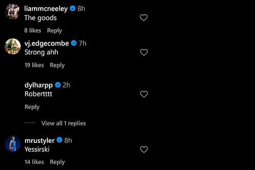 Screenshot via Instagram (@robertwr1ght/IG)