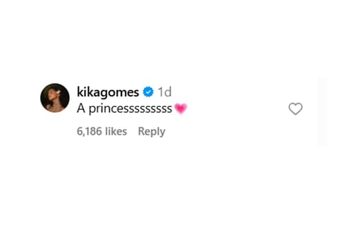 Snapshot of Pierre Gasly's partner's comment on Alexandra Saint-Mleux's post...Credits-Instagram