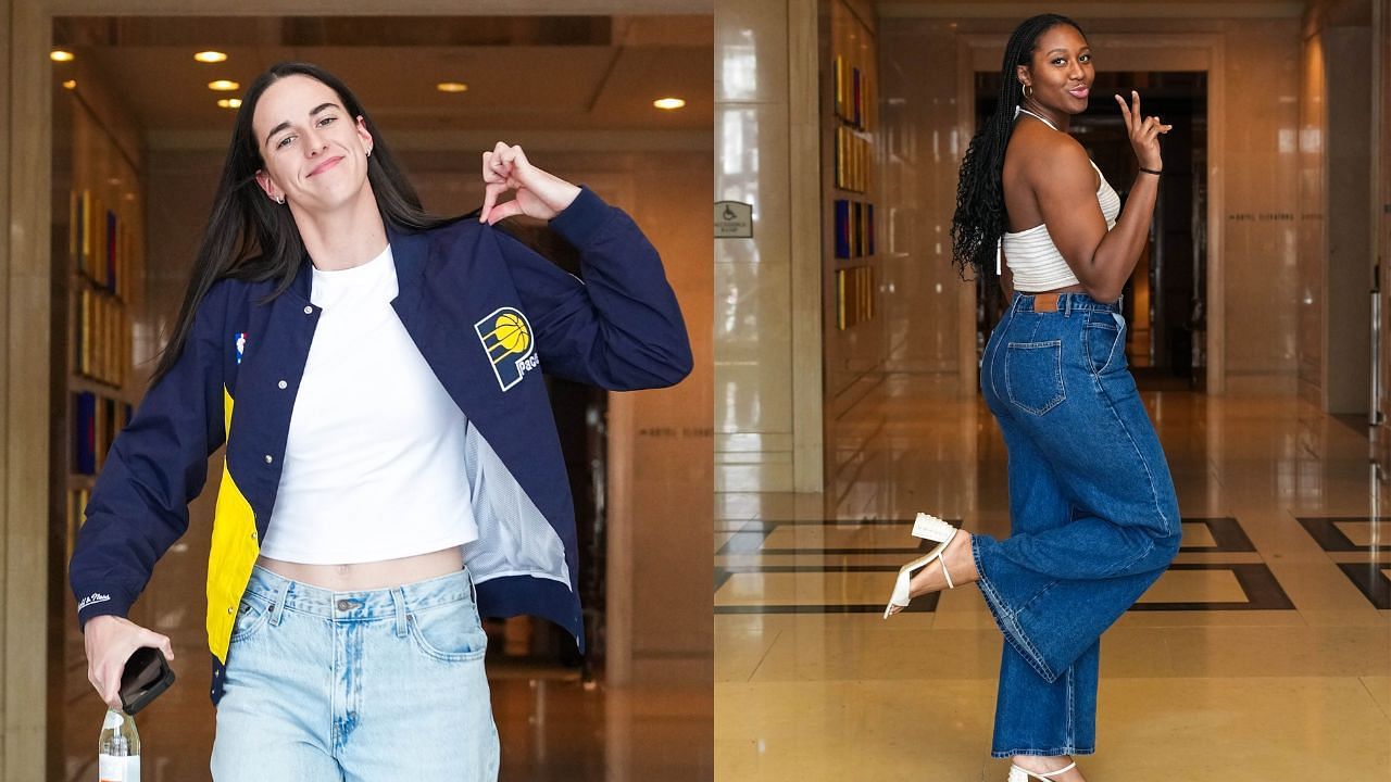 Slay baby - Caitlin Clark, Lexie Hull & others rave over Aliyah Bostons pre game fashion on Fever game day