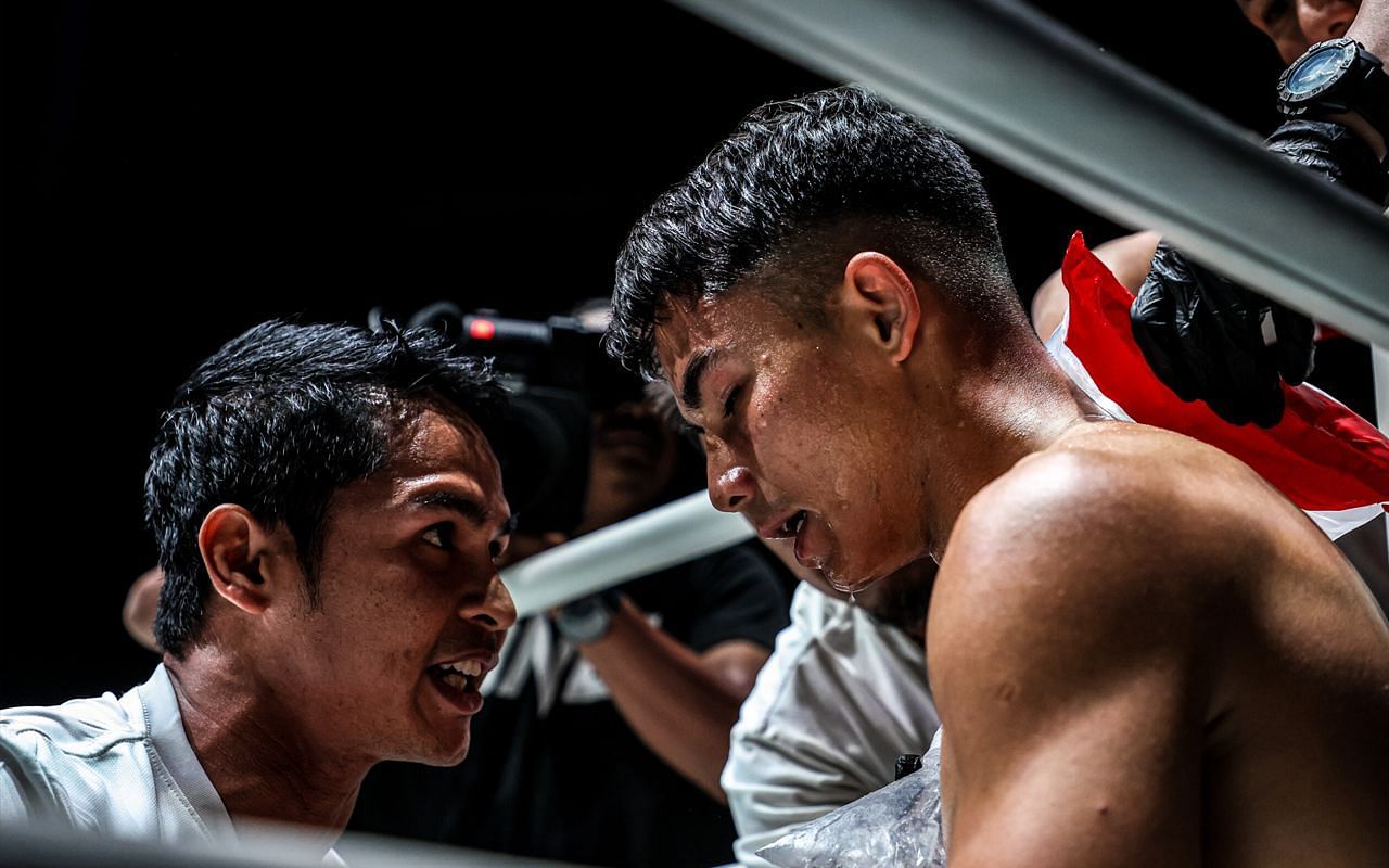 Superbon (left) and Johan Ghazali (right). [Photo from ONE Championship]