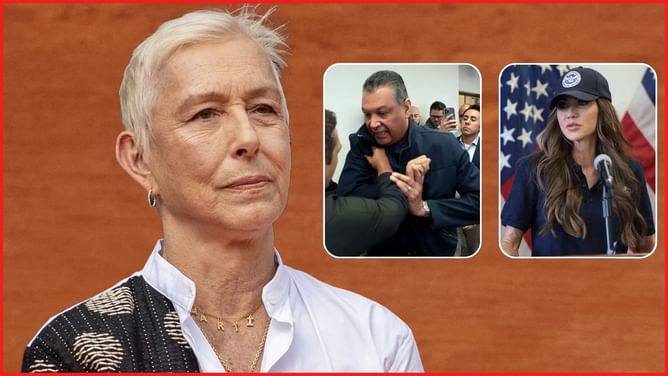 Martina Navratilova reacts to controversial moment of Senator Alex Padilla getting handcuffed, forcibly removed from Kristi Noem's LA press conference