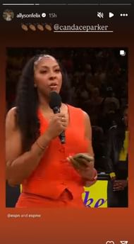 Screenshot of Allyson Felix's Instagram story (@allysonfelix/ig)