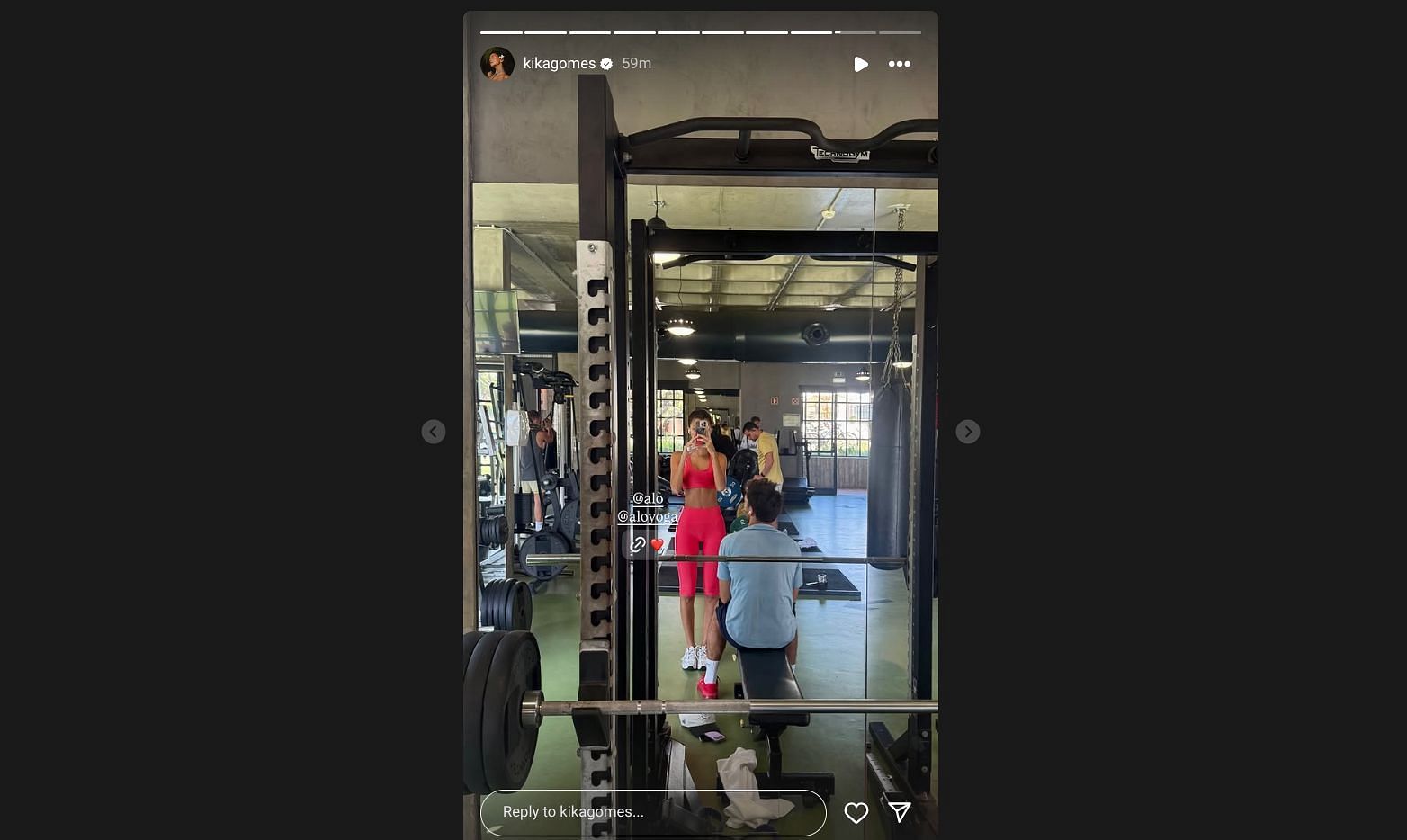 Image credits: Instagram/@kikagomes, Pierre Gasly&#039;s girlfriend Francisca in Alo sportswear