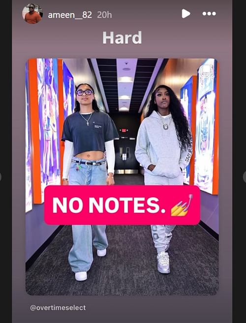 Ameen Brooks reacts to stepdaughter Flau'jae Johnson's OTE hype hall photos (source: IG/ ameen__82)
