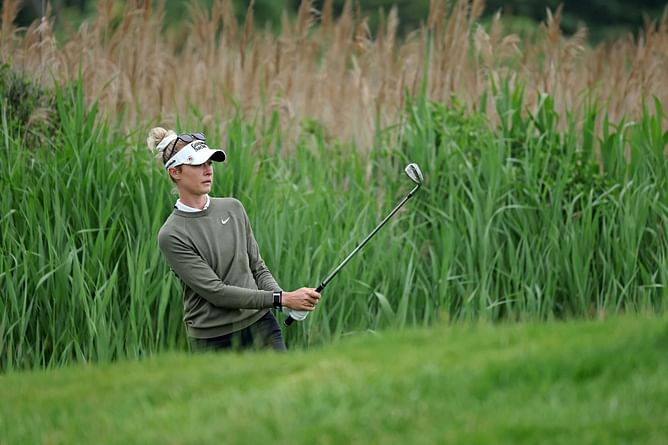 How did Nelly Korda perform in Round 3 of the 2025 ShopRite LPGA Classic?