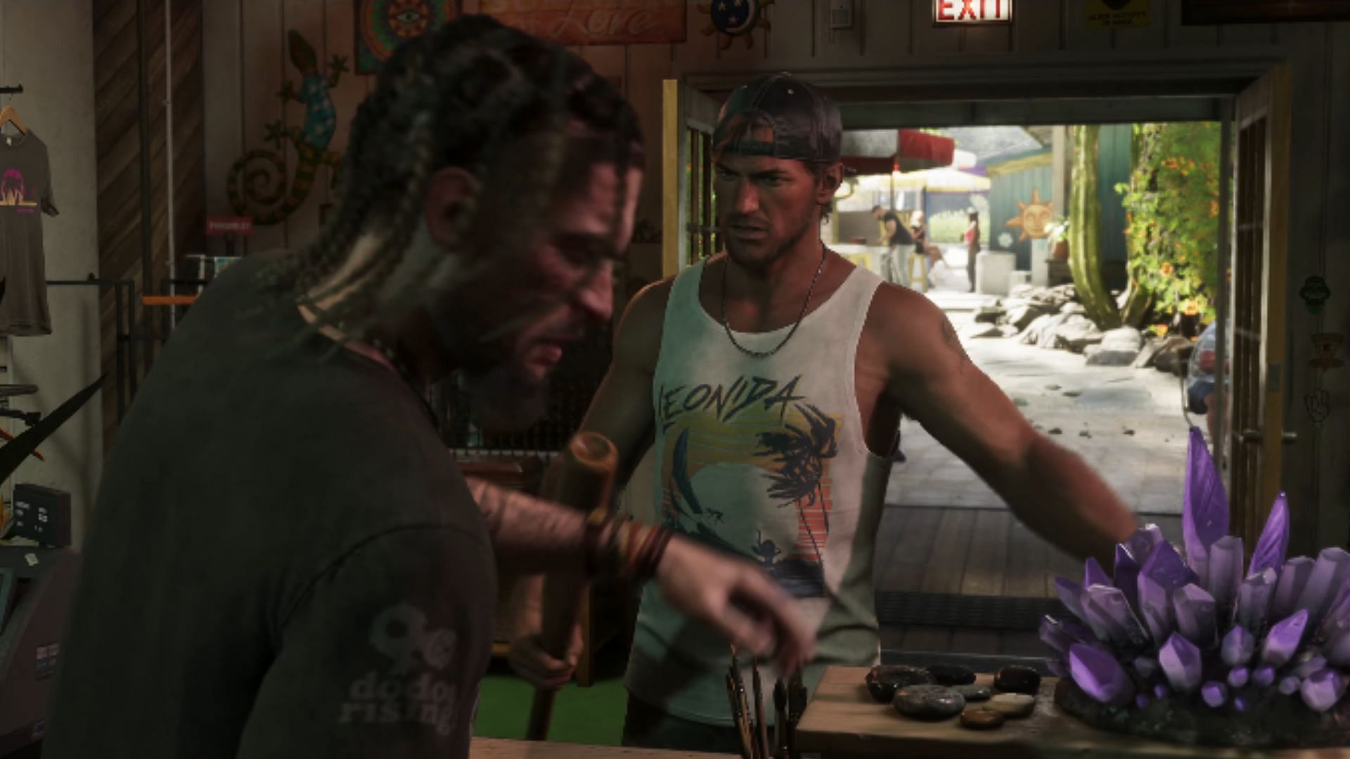 Jason robbing a store in GTA 6 trailer 2 (Image via Rockstar Games)