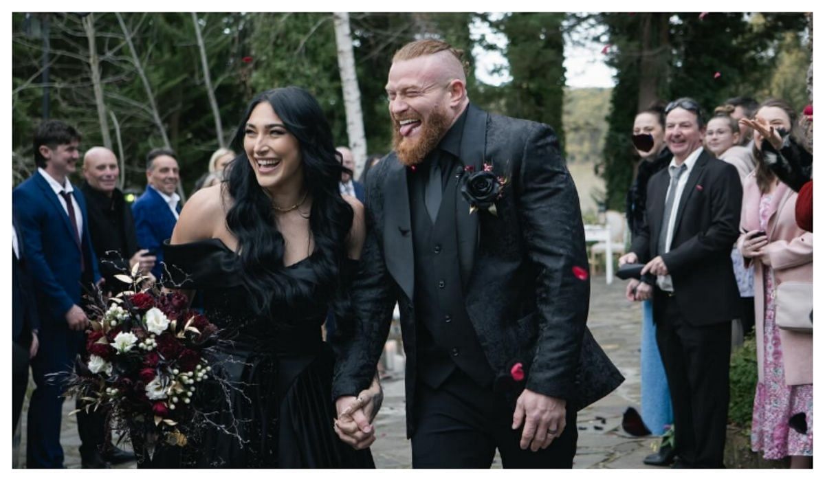 Buddy Matthews and Rhea Ripley got married last year. (Image via Rhea Ripley