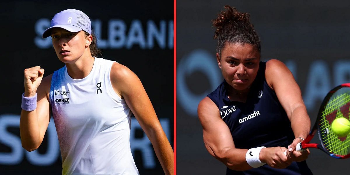 Iga Swiatek (L) and Jasmine Paolini (R) (Image Source: Getty)