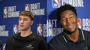VIDEO: Cooper Flagg, Liam McNeeley, Asa Newell & Derik Queen reminisce over their iconic Montverde Academy team photo, ahead of the 2025 NBA Draft