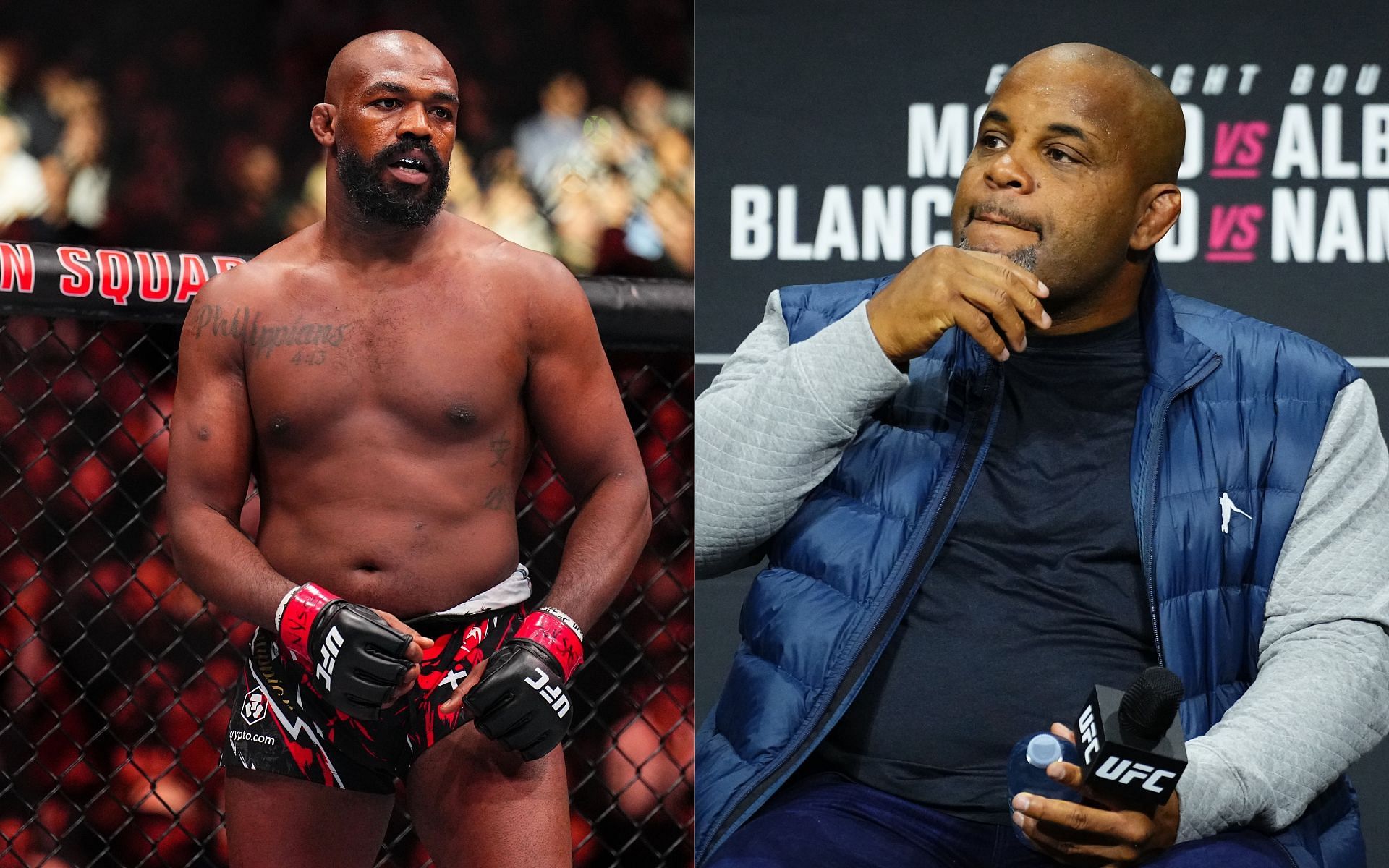Daniel Cormier (right) calls for Jon Jones (left) to be stripped. [Images courtesy: Getty]