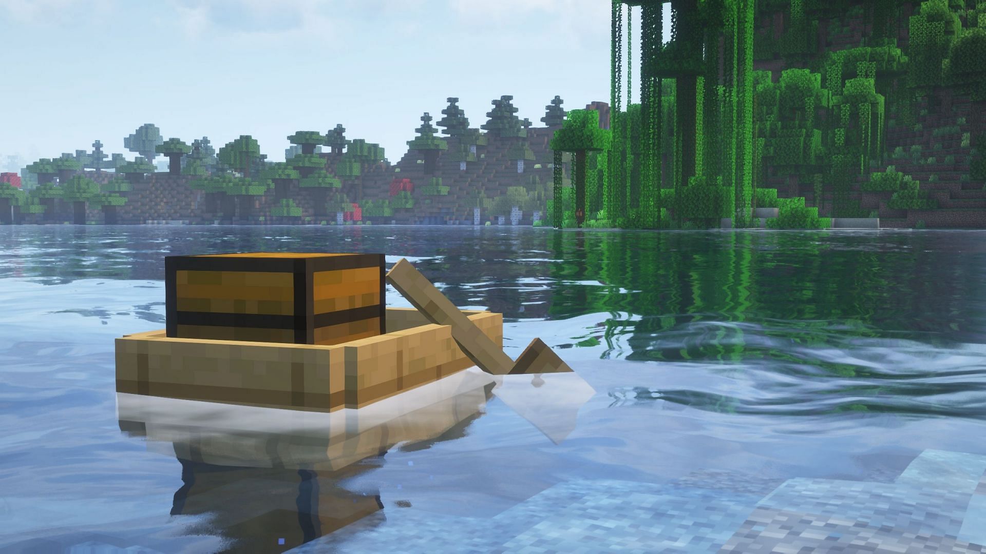 There is a simple way to get realistic water in Minecraft (Image via Sportskeeda Gaming || Mojang Studios)