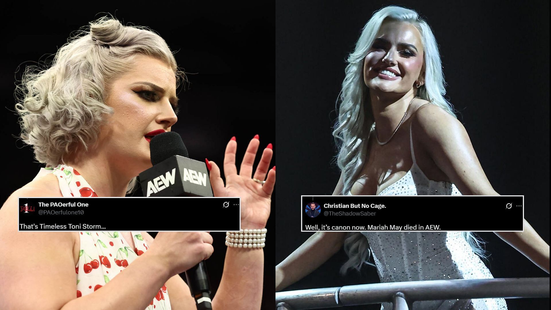 Toni Storm and Mariah May were bitter rivals in AEW [photo: AEW Official Website and Mariah