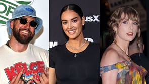 "Not prepared for Claire Kittle/Taylor Swift mashup" - NFL fans react as Travis Kelce's GF links up with George Kittle's wife at TEU event