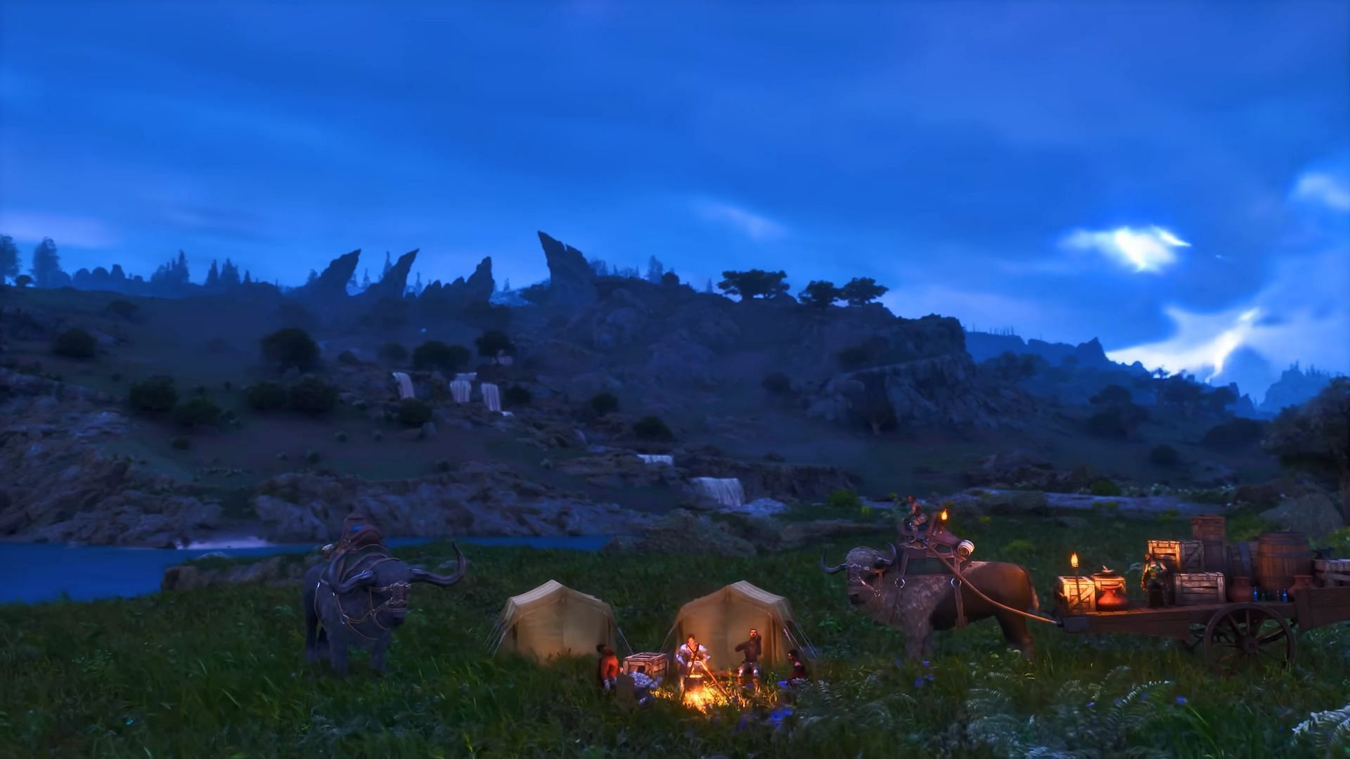 Tamed Bisons in Ark Survival (Image via Studio Wildcard)