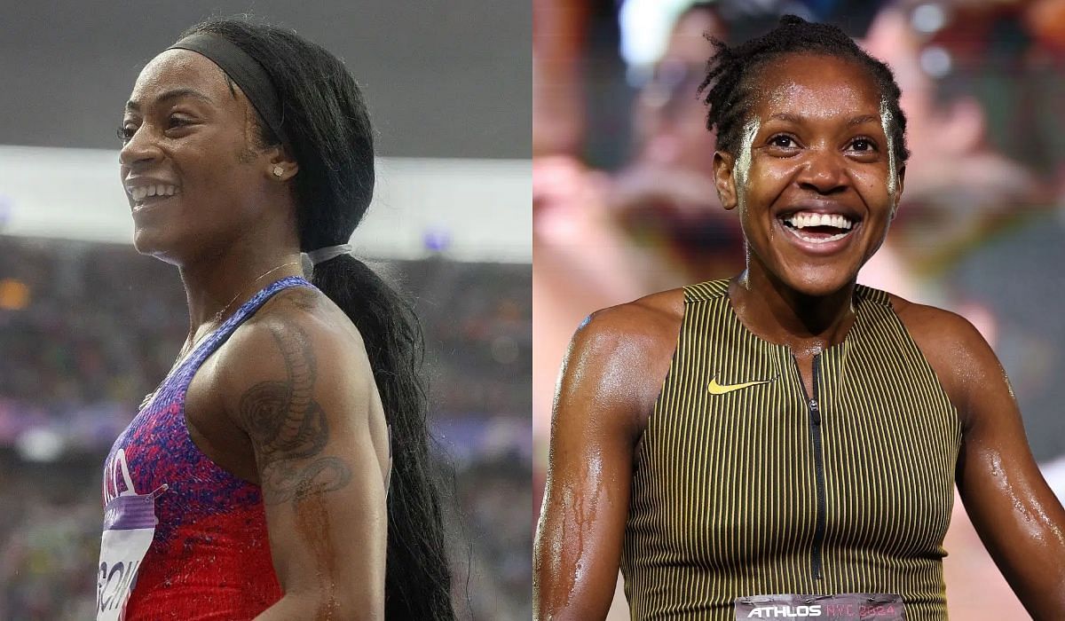 Sha&rsquo;Carri Richardson and Faith Kipyegon - Source: Getty
