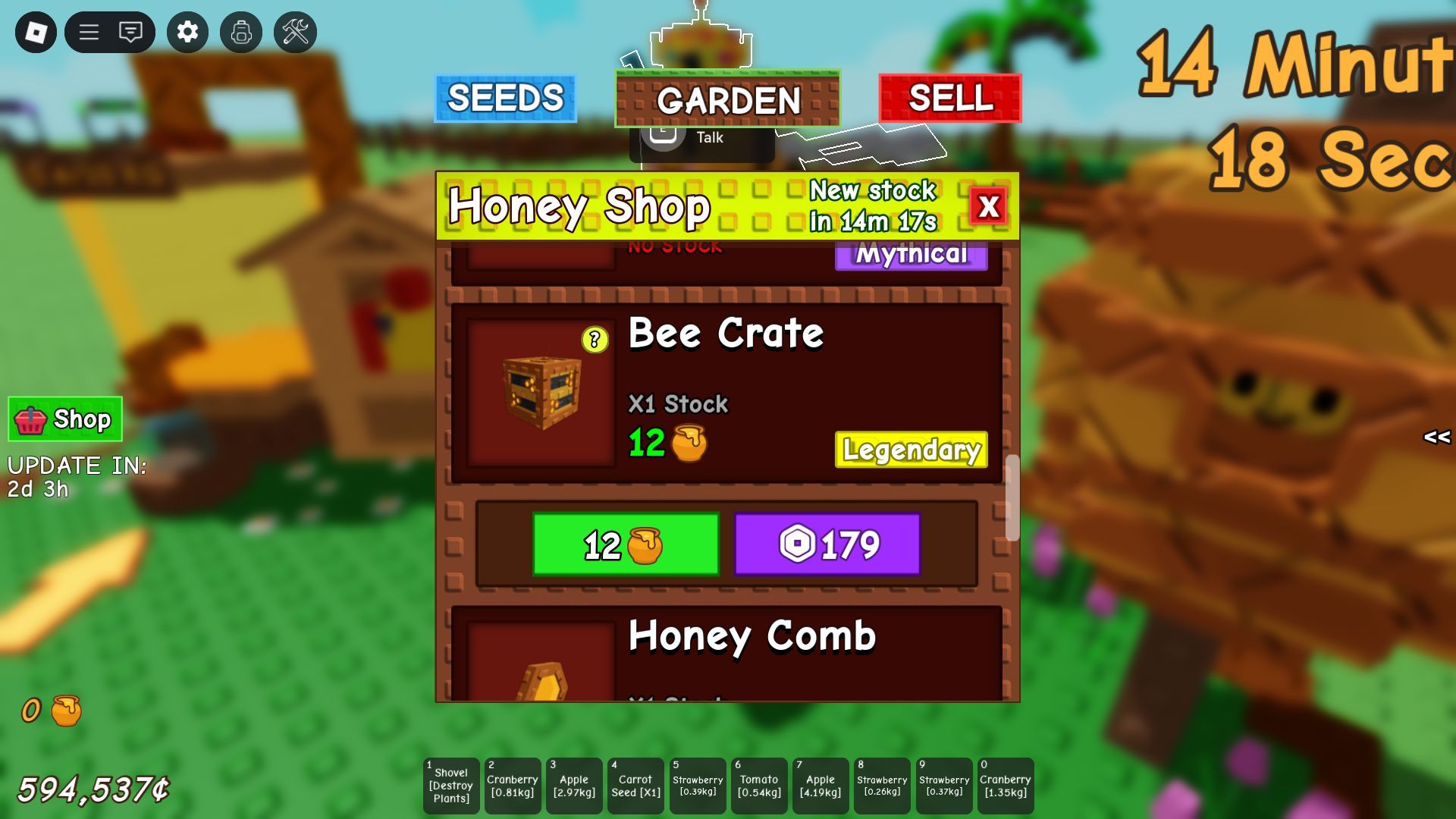 The Bee Crate in the Honey Shop (Image Via Roblox)