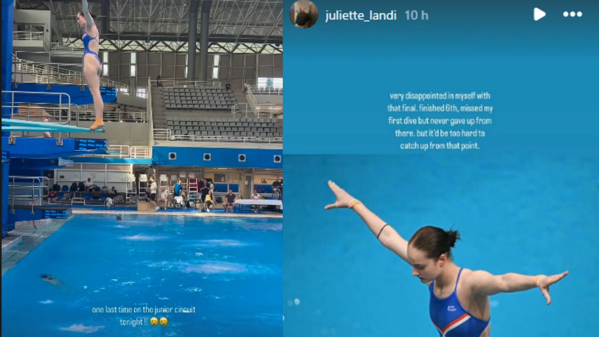 Screengrabs of Juliette Landi&#039;s Instagram stories [Image Source : Juliette Landi&#039;s Instagram]