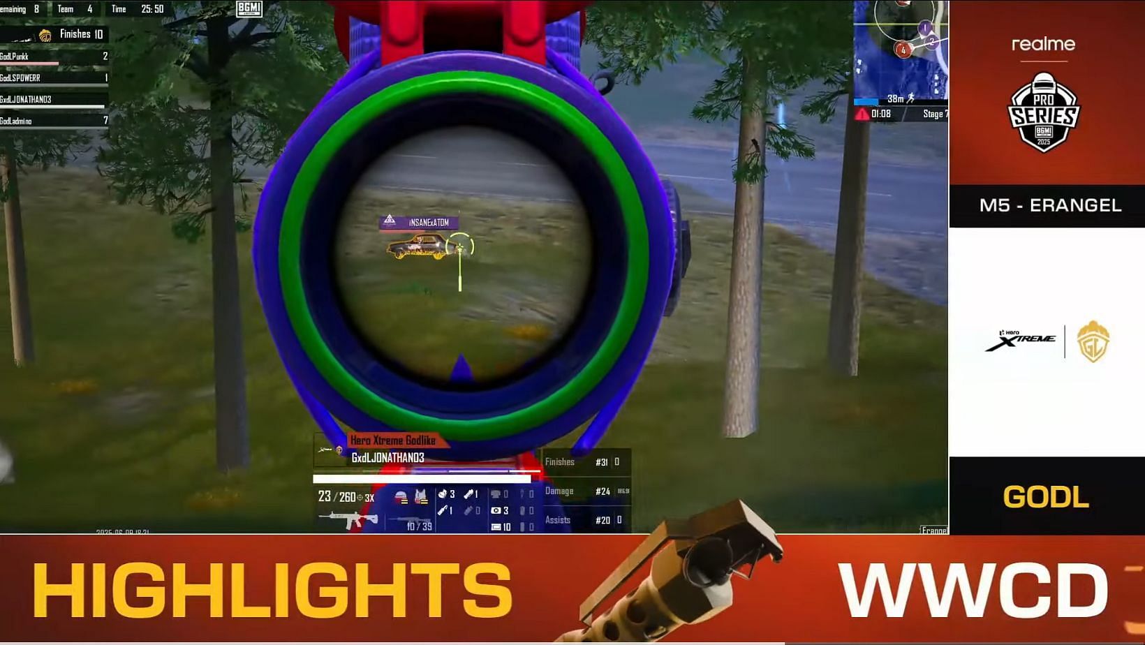 Team Insane ranked first after BMPS Round 3 Day 1 (Image via YouTube/Krafton India Esports)