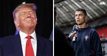 “Oh, I like that” - US President Donald Trump reacts to message written by Cristiano Ronaldo in signed jersey presented to him