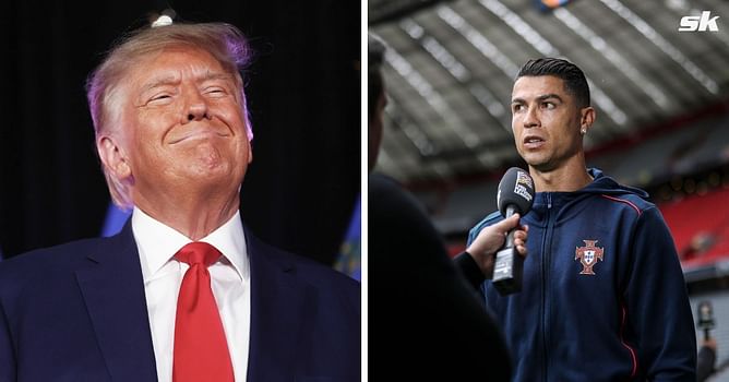 “Oh, I like that” - US President Donald Trump reacts to message written by Cristiano Ronaldo in signed jersey presented to him
