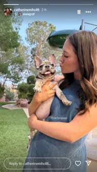 Screenshot of Catherine Holt's Instagram story (@catherinemholtt).