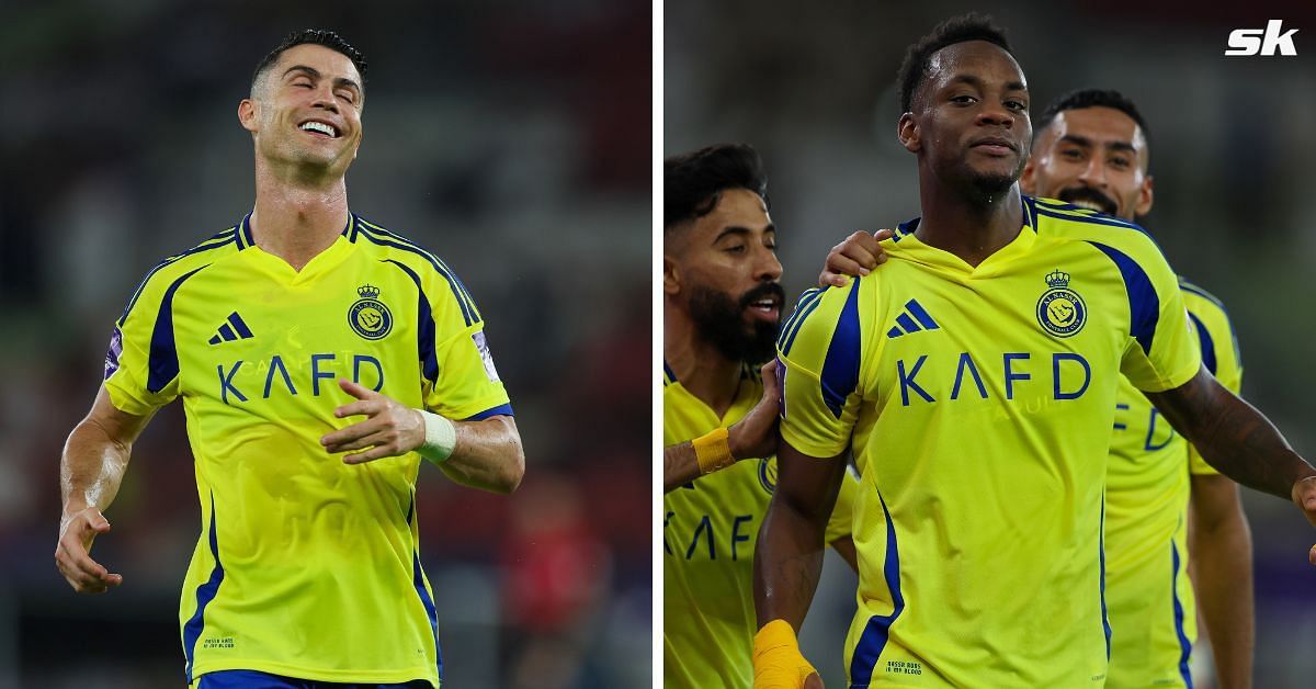 Cristiano Ronaldo (left) and Jhon Duran (right)