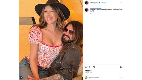 Billy Ray Cyrus' Instagram post (Image via @billyraycyrus/Instagram)