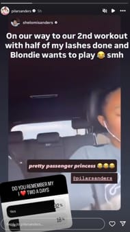 Image via Pilar Sanders' Instagram story.