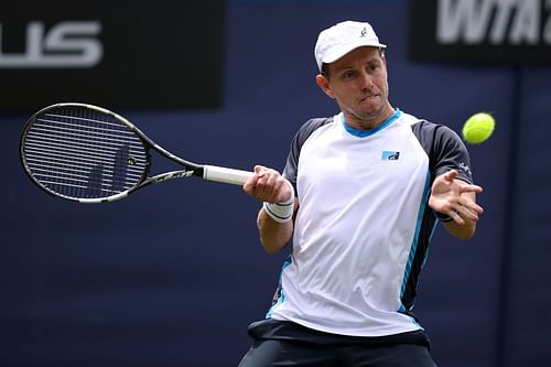 James Duckworth in action at the Eastbourne Open | Image Source: Getty