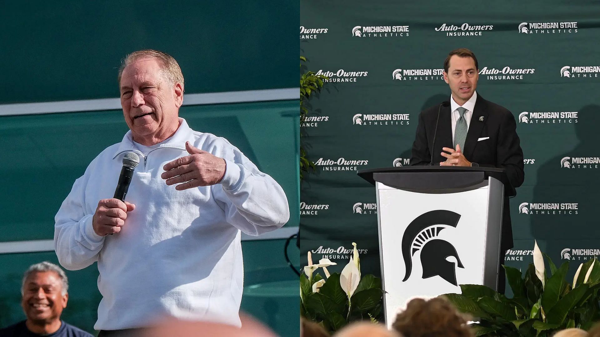 Tom Izzo and new Michigan State AD J Batt